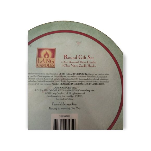 Lang Candles Peaceful Surroundings by Debi Hron Round Votive Candles Gift Set - Picture 4 of 6